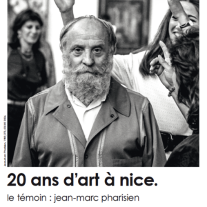 Affiche « 20 ans d’art à Nice, 1980 – 2000, Le témoin : Jean-Marc Pharisien » 2024